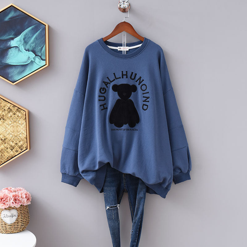 Women's oversized cartoon printed sweatshirts