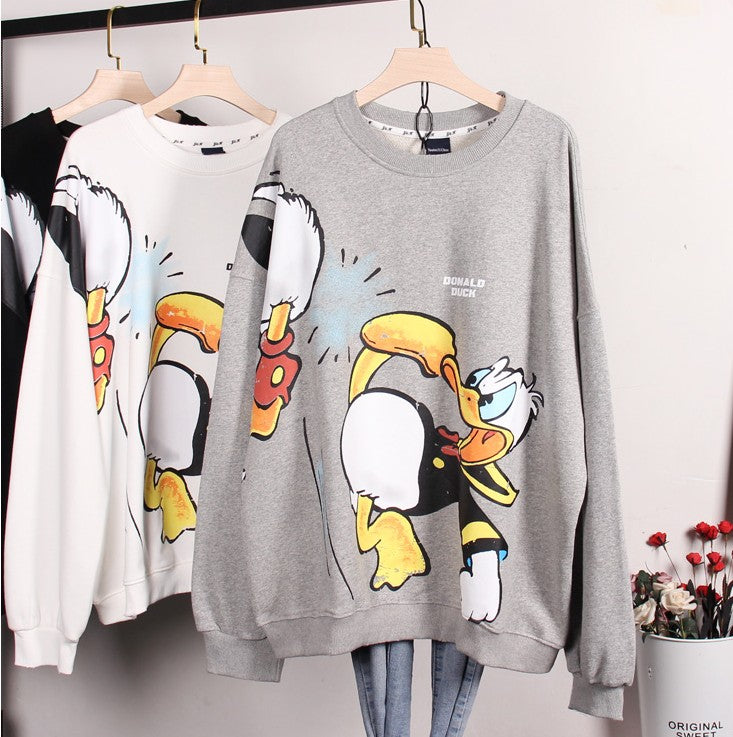 Cartoon print clearance sweatshirt