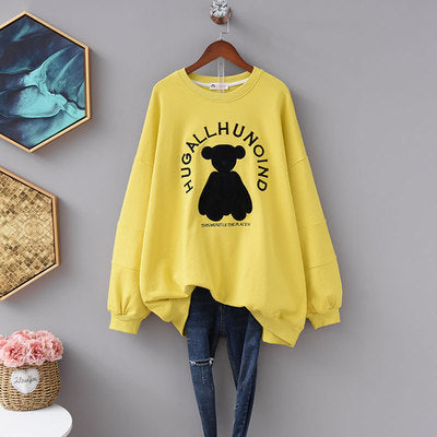 Women's oversized cartoon printed sweatshirts