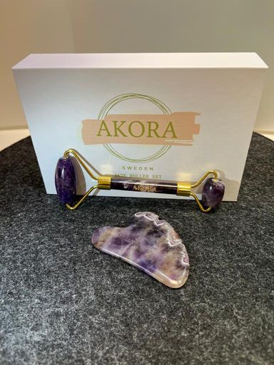 Akora-Natural Jade Massager Set-Lila