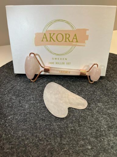 Akora-Natural Jade Massager Set-Rosa