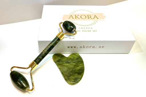 Akora-Natural Jade Massager Set-Grön